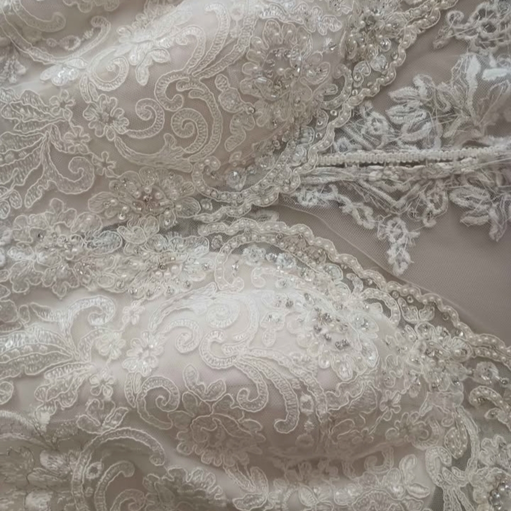 Allure Bridals Lace Wedding Dress in Cream